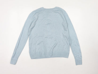 Womens UK Size S Marks and Spencer Blue Pullover Jumper