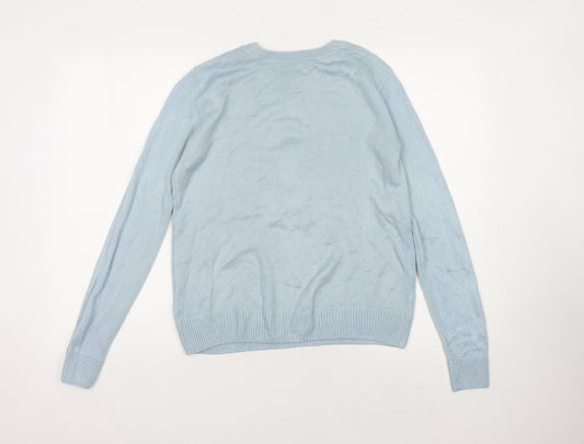 Womens UK Size S Marks and Spencer Blue Pullover Jumper
