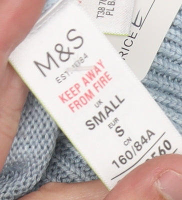 Womens UK Size S Marks and Spencer Blue Pullover Jumper