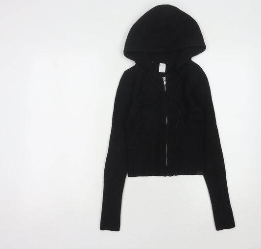 Womens UK Size S Gilly Hicks Black Full Zip Jumper
