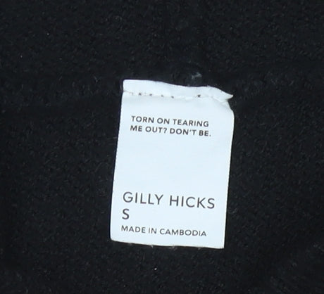 Womens UK Size S Gilly Hicks Black Full Zip Jumper