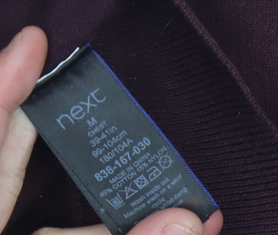 Next Men's Red Pullover Jumper, Medium, Crew Neck