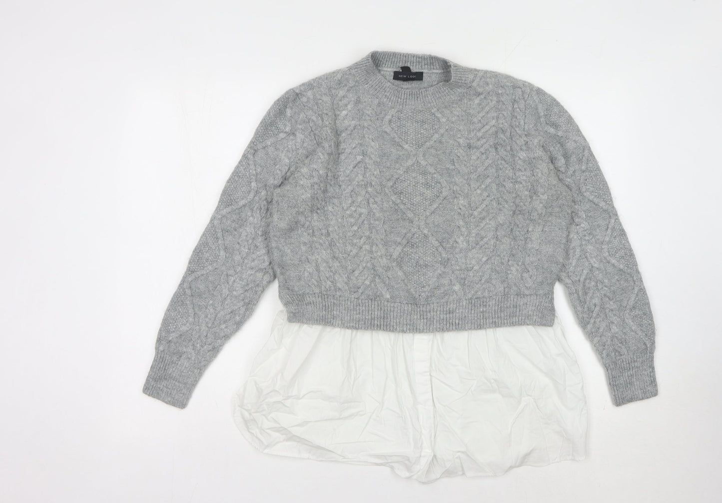 Womens UK Size 16 New Look Grey Pullover Jumper