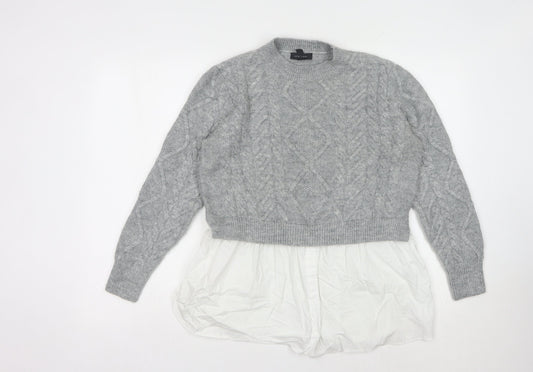 Womens UK Size 16 New Look Grey Pullover Jumper