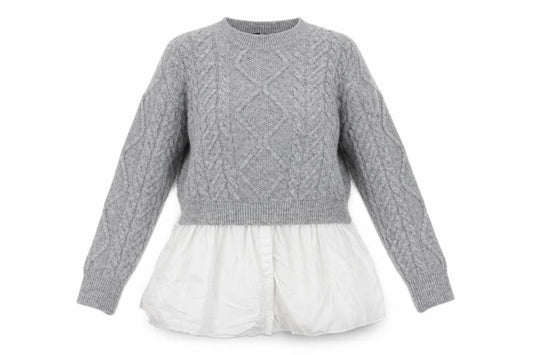 Womens UK Size 16 New Look Grey Pullover Jumper