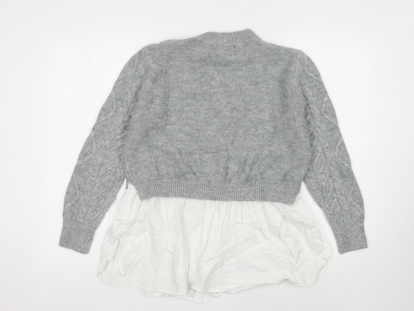 Womens UK Size 16 New Look Grey Pullover Jumper