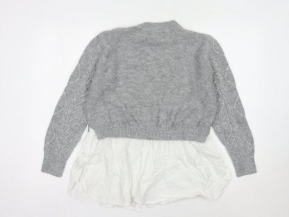 Womens UK Size 16 New Look Grey Pullover Jumper
