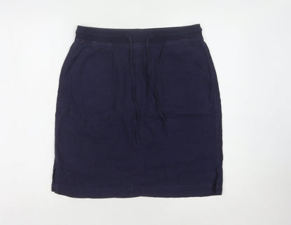 Marks and Spencer Women's Blue Linen Skirt Size 10