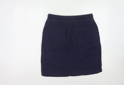 Marks and Spencer Women's Blue Linen Skirt Size 10