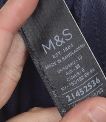 Marks and Spencer Women's Blue Linen Skirt Size 10