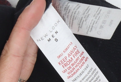 New Look Men's Black Pullover Jumper Size S