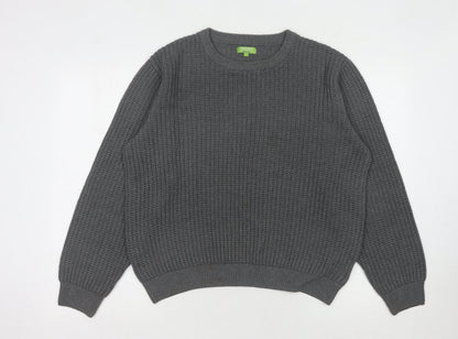 Feraud Women's Grey Knit Pullover Jumper Size L