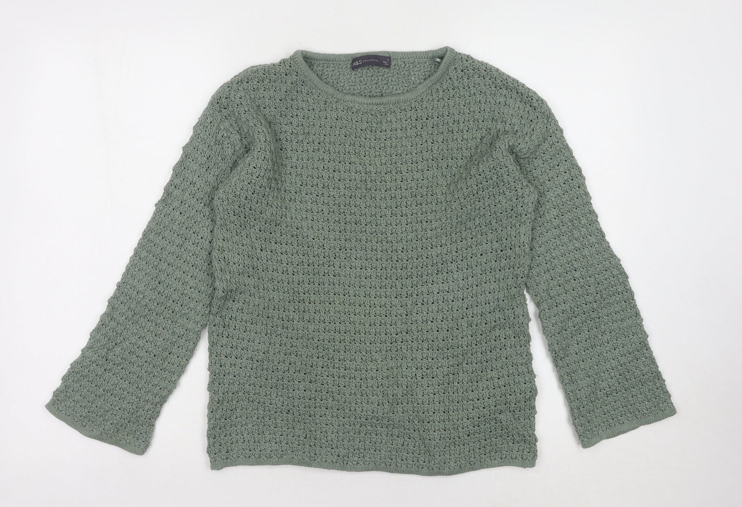 Womens UK Size XS Marks and Spencer Green Pullover Jumper