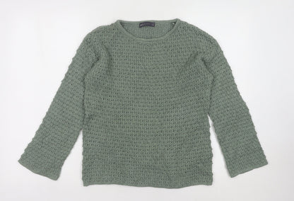 Womens UK Size XS Marks and Spencer Green Pullover Jumper