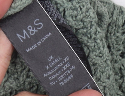 Womens UK Size XS Marks and Spencer Green Pullover Jumper