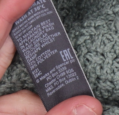 Womens UK Size XS Marks and Spencer Green Pullover Jumper