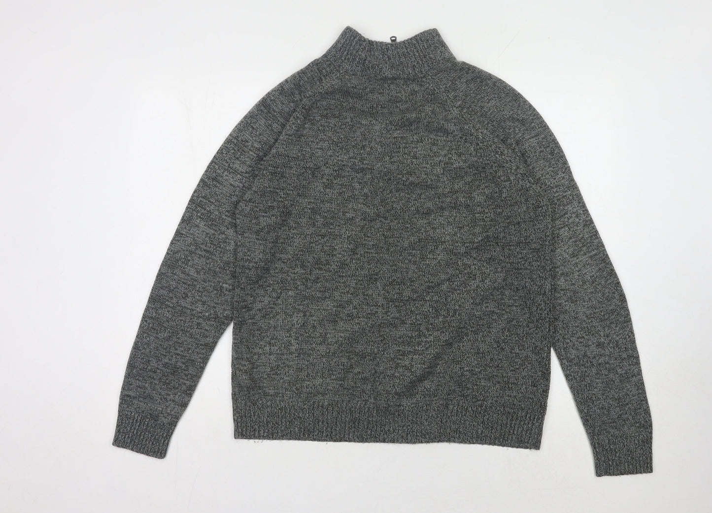 Burton Menswear Grey High Neck Pullover Jumper