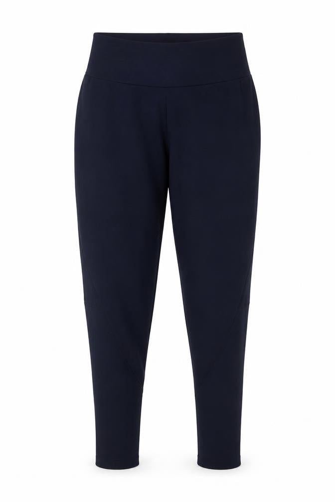 Front view of Pure Collection Women's Blue Mid Rise Leggings, size M