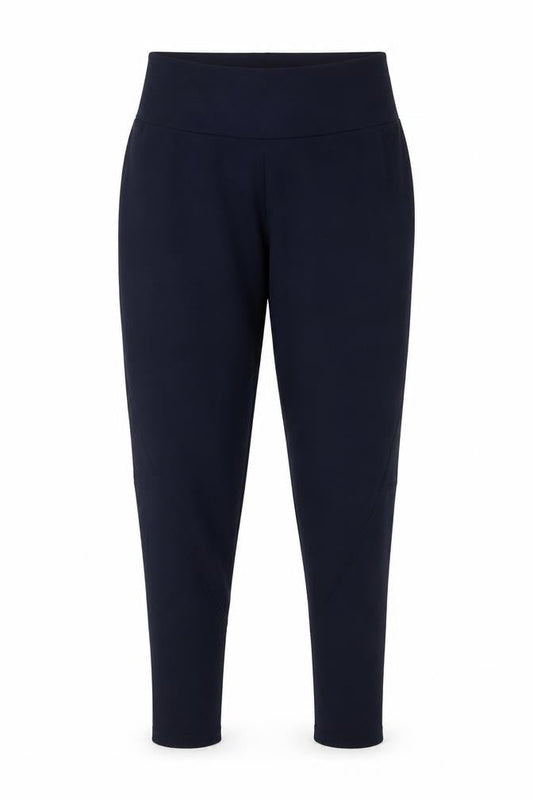 Front view of Pure Collection Women's Blue Mid Rise Leggings, size M