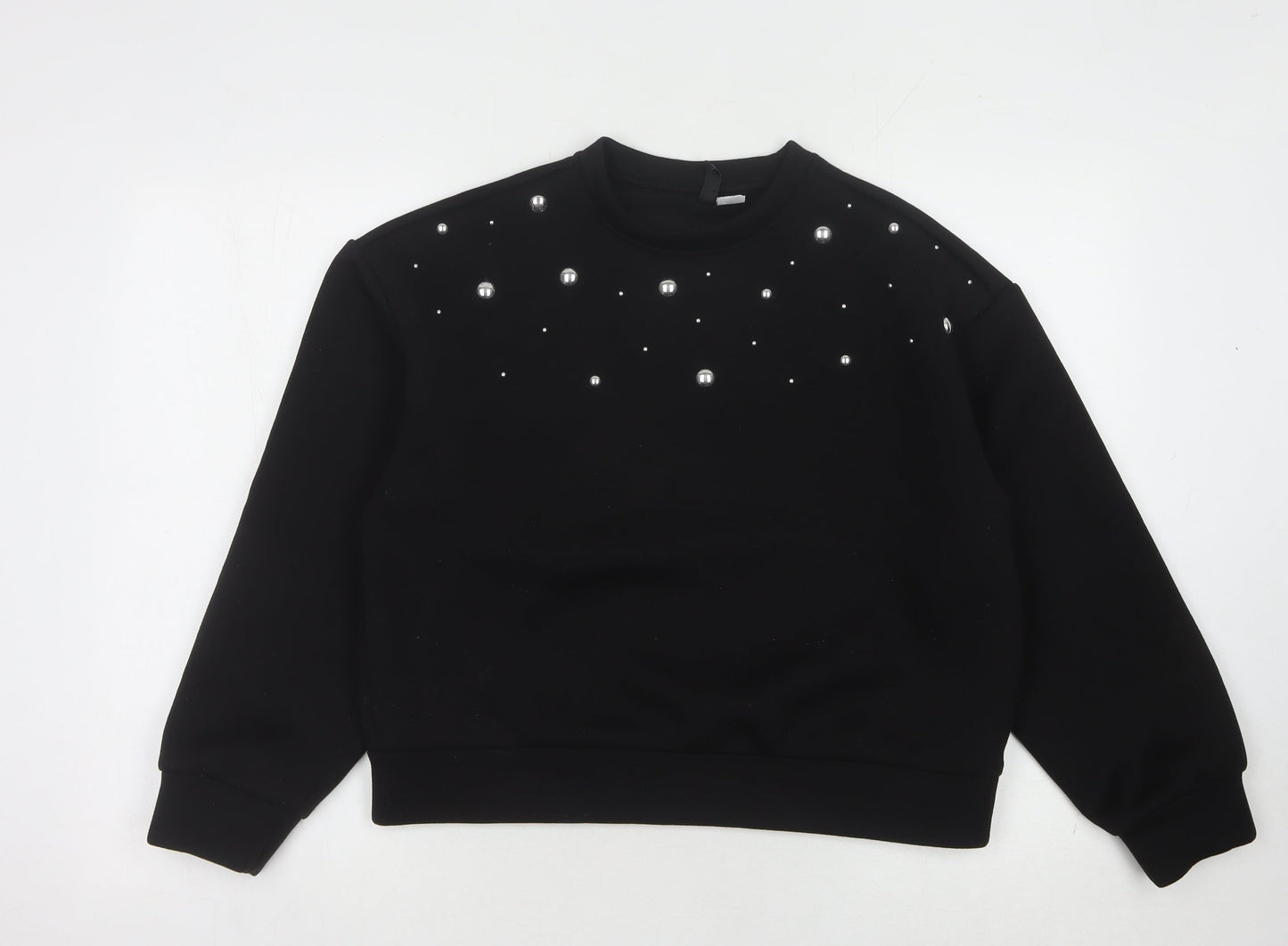 Womens UK Size M H&M Divided Black Pullover Sweatshirt