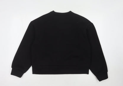 Womens UK Size M H&M Divided Black Pullover Sweatshirt