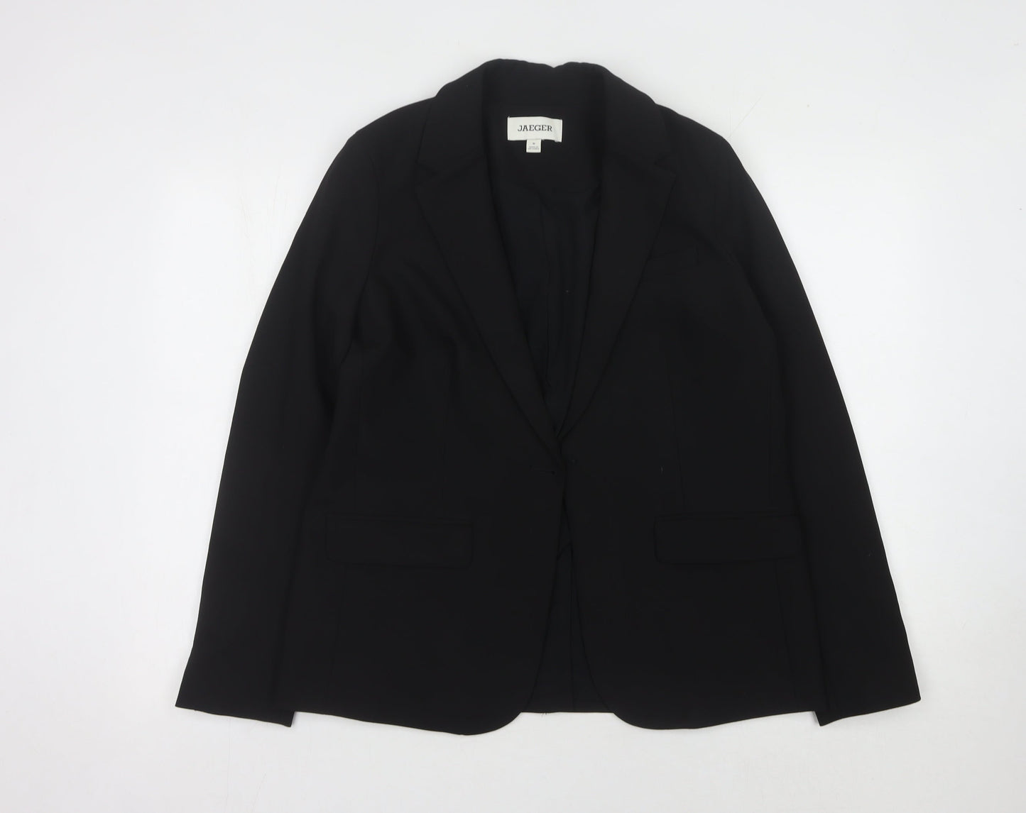 Jaeger Women's Black Blazer Size 10 Regular Fit