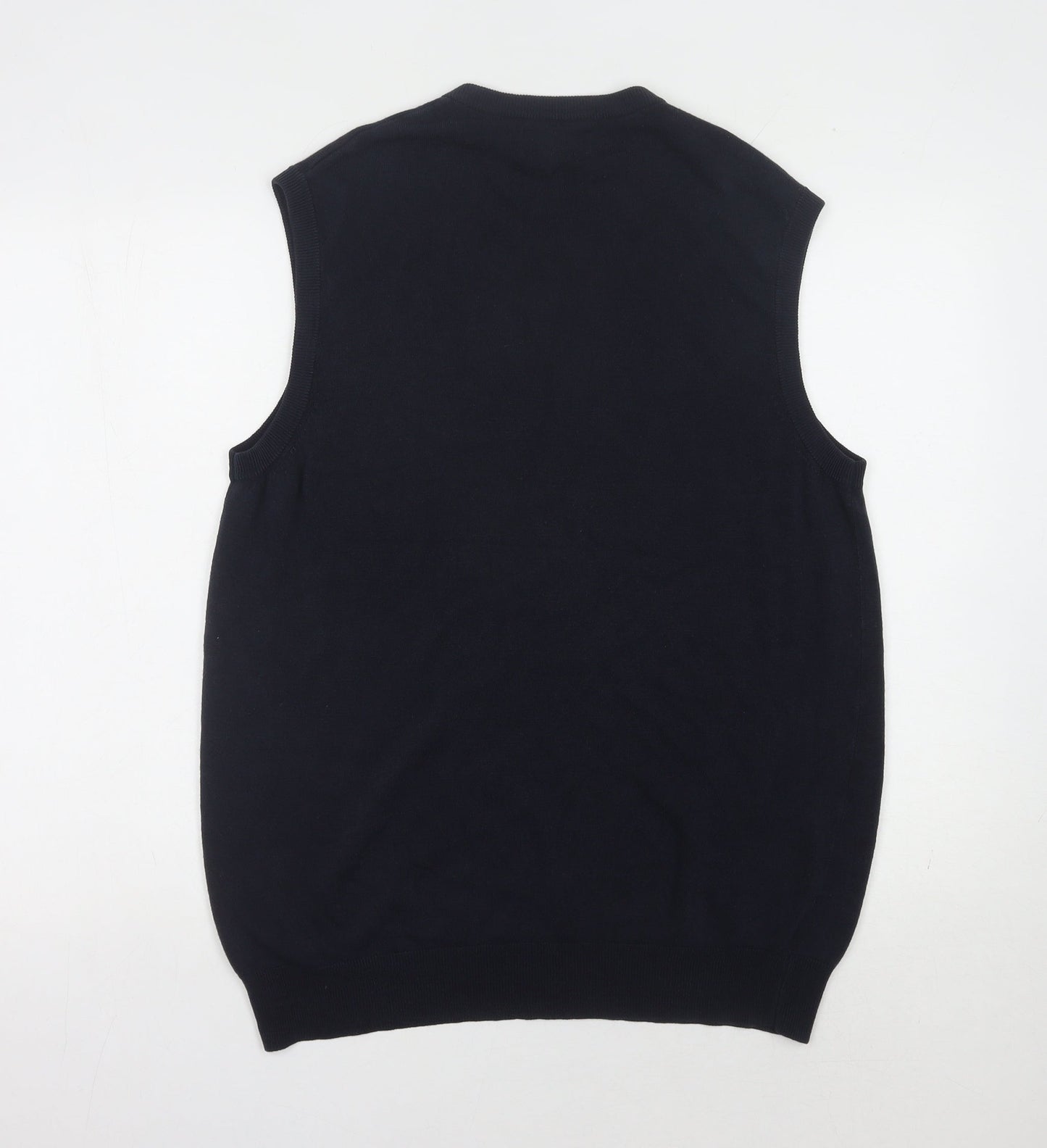 Atlantic Bay Men's Black Vest Jumper XL - Casual & Soft