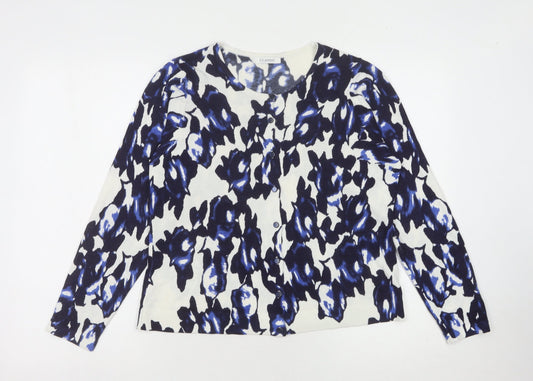 Womens UK Size 10 Marks and Spencer Blue Cardigan Jumper