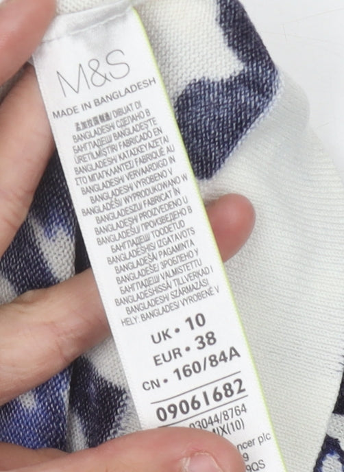 Womens UK Size 10 Marks and Spencer Blue Cardigan Jumper
