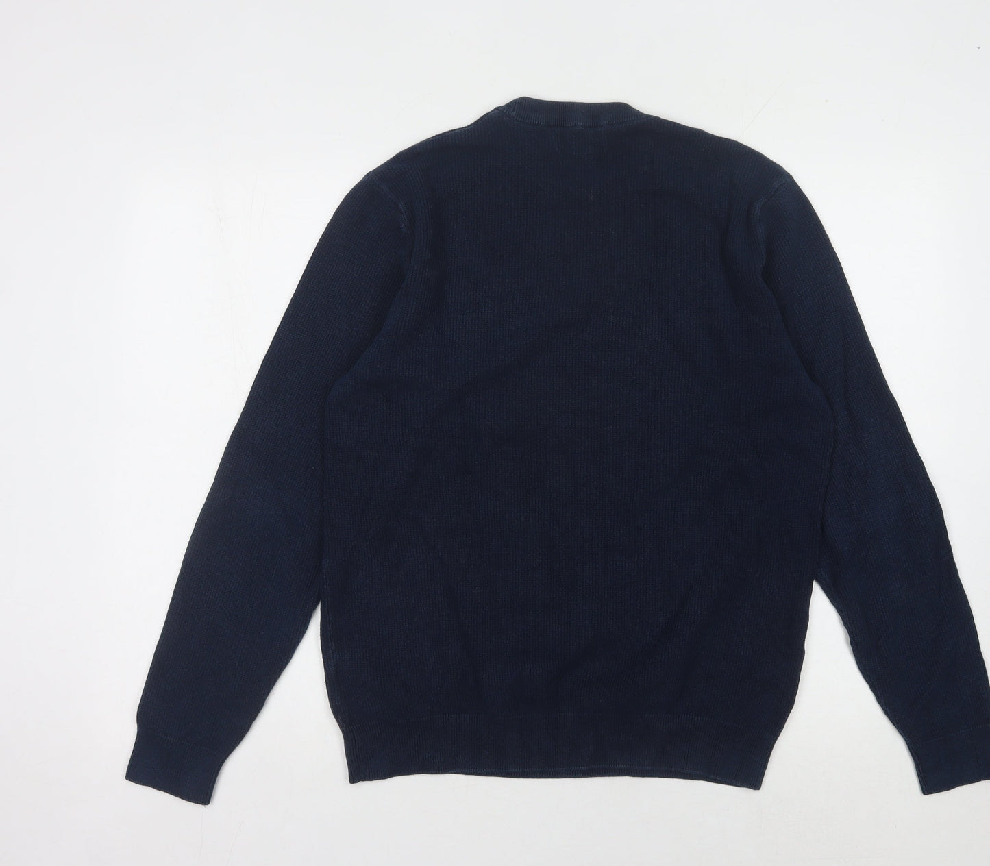 Next Men's Blue Crew Neck Pullover Jumper, L