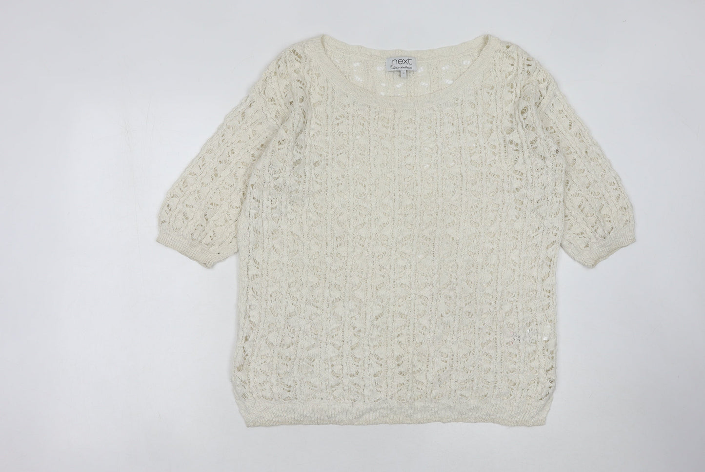 Womens UK Size 12 NEXT Ivory Pullover Jumper