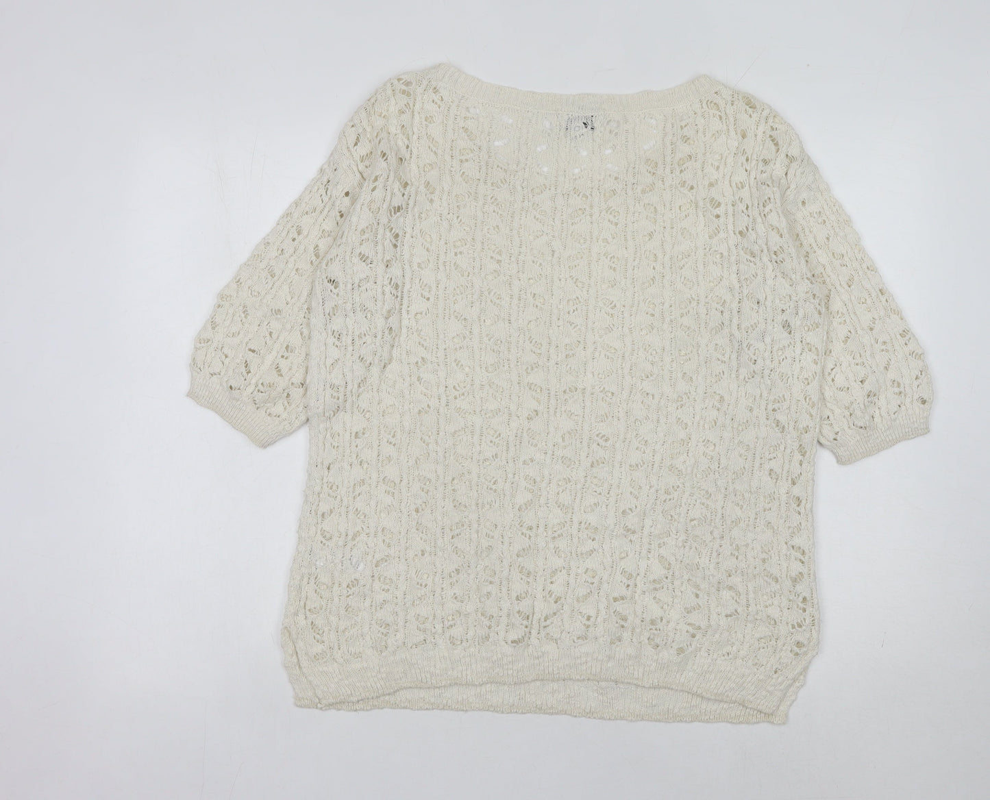 Womens UK Size 12 NEXT Ivory Pullover Jumper