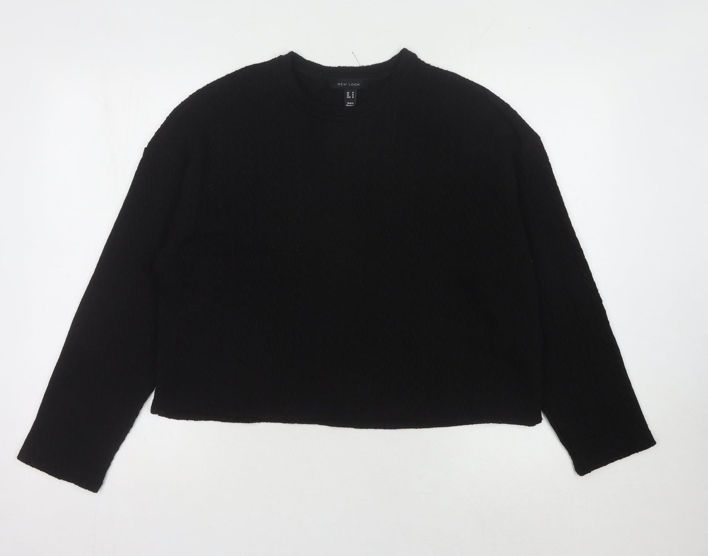 Womens UK Size M New Look Black Pullover Jumper