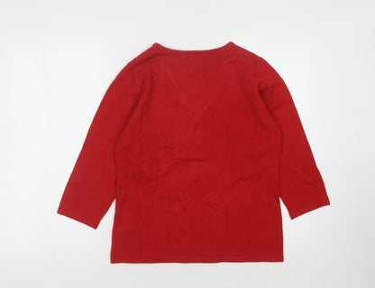 Womens UK Size S Paramour Red Pullover Jumper