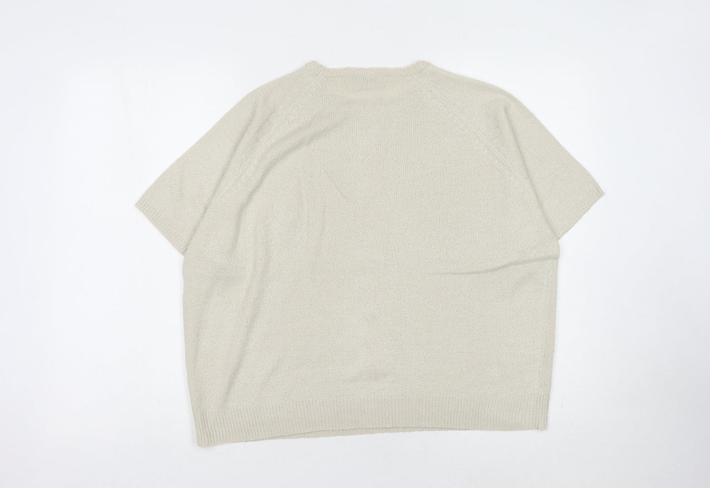 Berketer Women Beige 18-20 Floral Knit Jumper