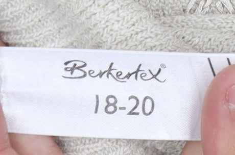 Berketer Women Beige 18-20 Floral Knit Jumper