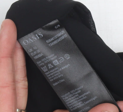 Oasis Women's Black Polka Dot Jumpsuit, Size 10, Sleeveless