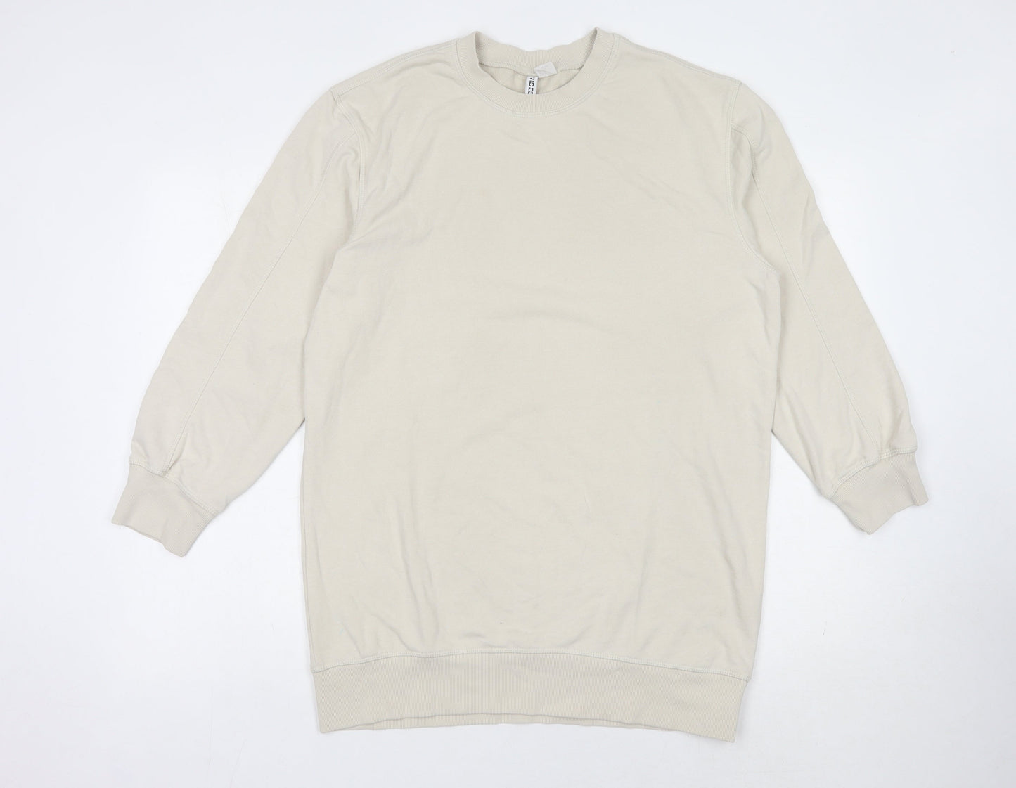 Womens UK Size XS H&M Divided Beige Pullover Sweatshirt