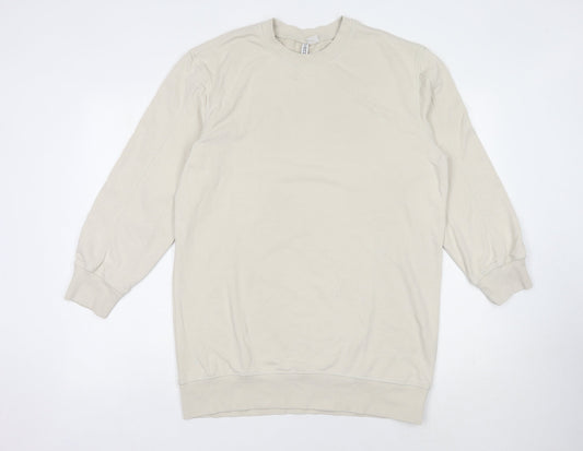 Womens UK Size XS H&M Divided Beige Pullover Sweatshirt
