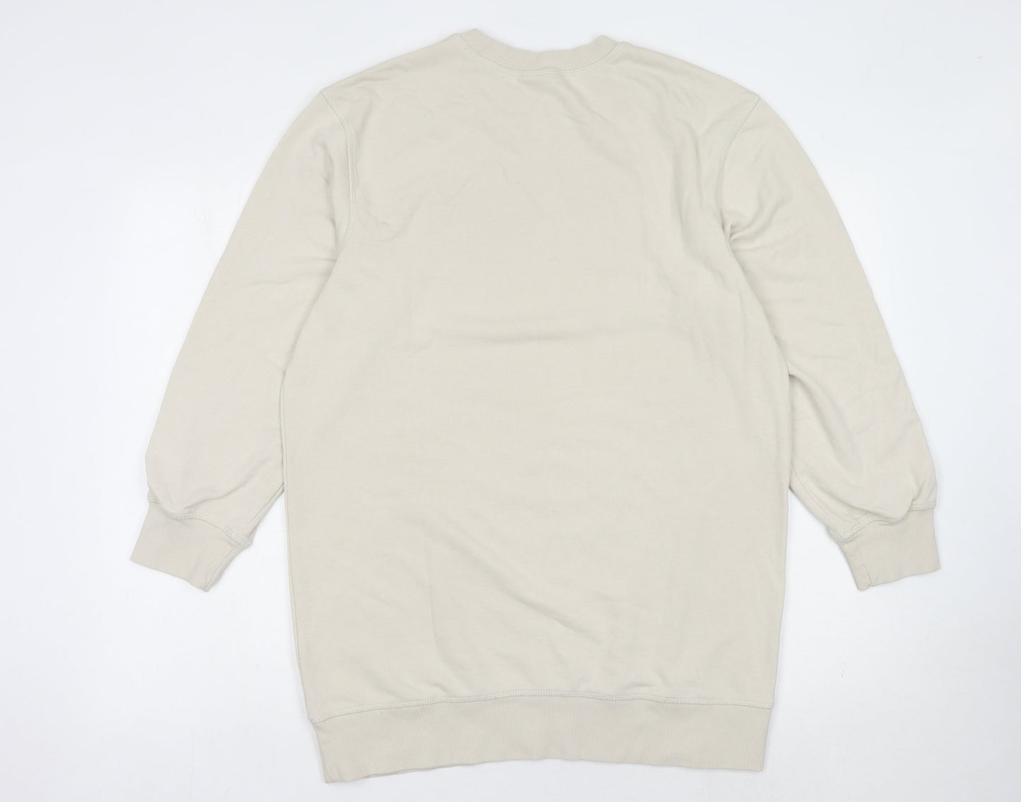 Womens UK Size XS H&M Divided Beige Pullover Sweatshirt