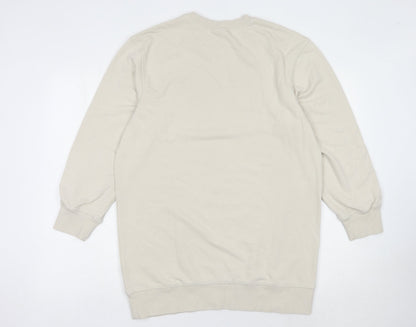 Womens UK Size XS H&M Divided Beige Pullover Sweatshirt
