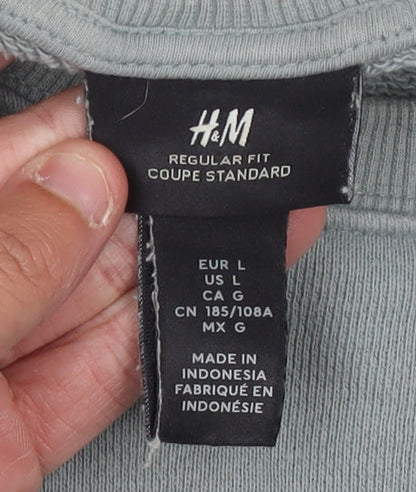 Unisex Adults UK Size 12 H&M Grey Pullover Sweatshirt
