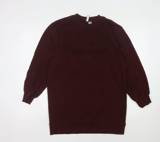 H&M Women’s Red XS Long Sleeve Crew Neck Dress