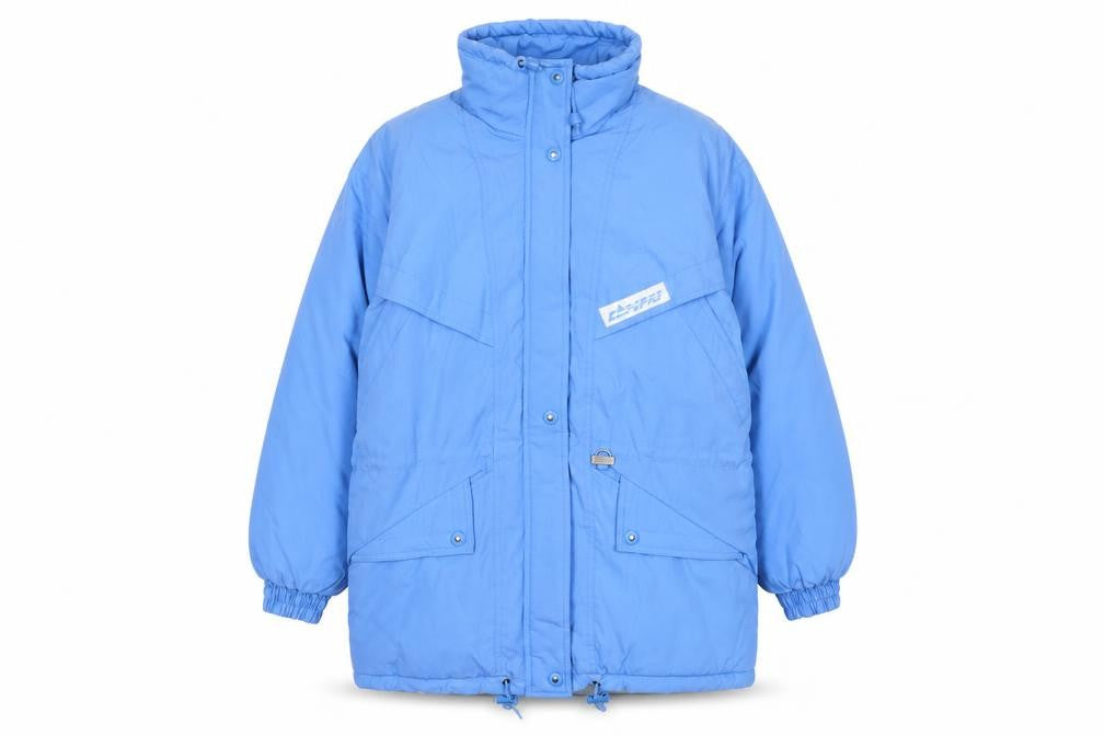 Unisex Adults UK Size 12 Plus No Data Blue Parka Coat
