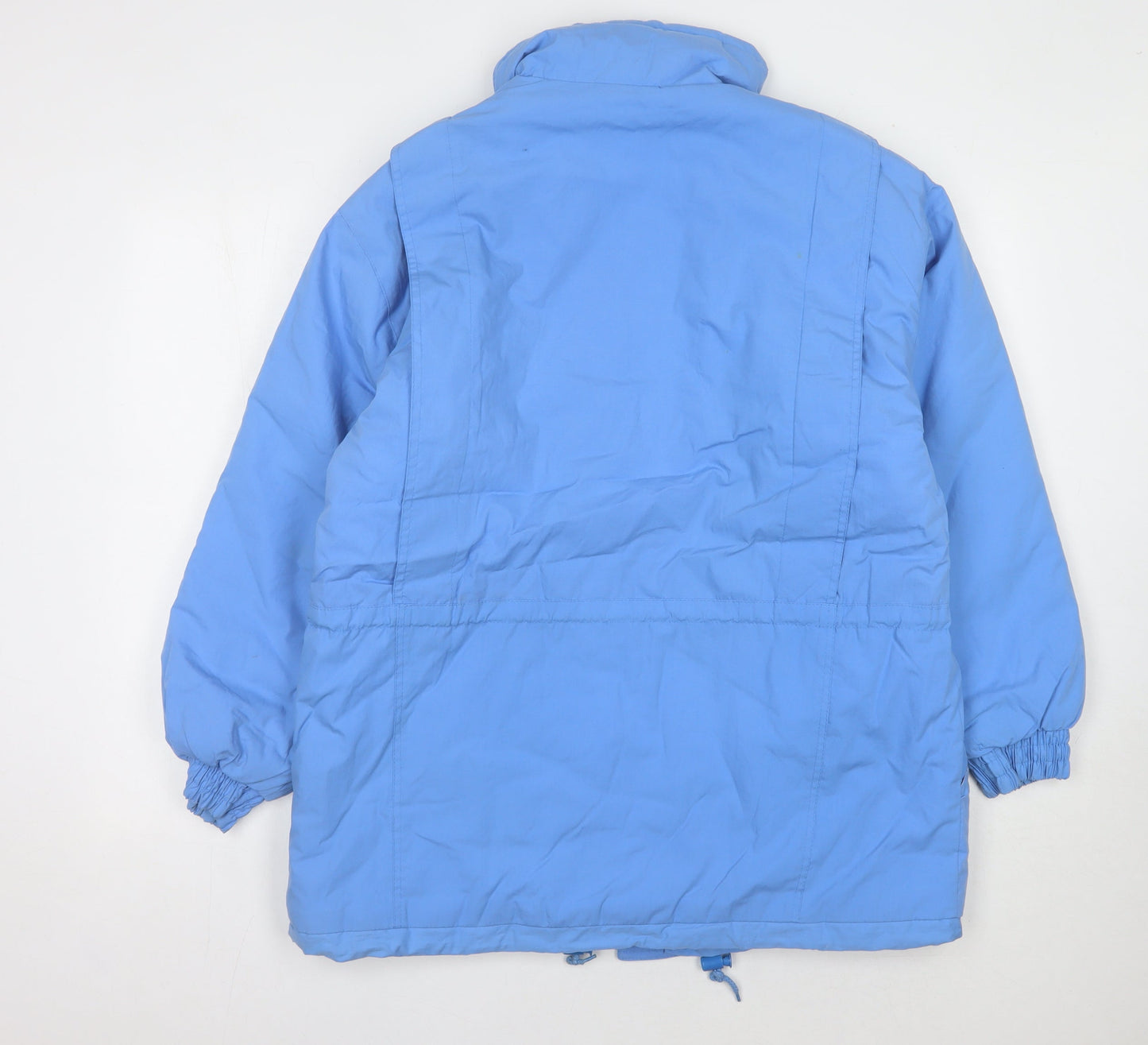 Unisex Adults UK Size 12 Plus No Data Blue Parka Coat