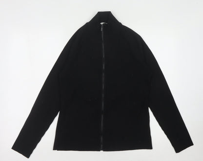 Womens UK Size 14 H&M Black Full Zip Jumper