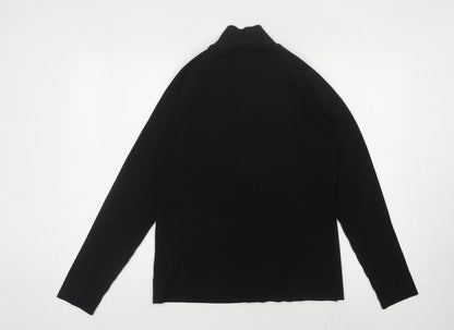 Womens UK Size 14 H&M Black Full Zip Jumper