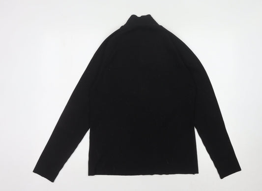 Womens UK Size 14 H&M Black Full Zip Jumper