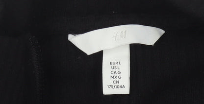 Womens UK Size 14 H&M Black Full Zip Jumper