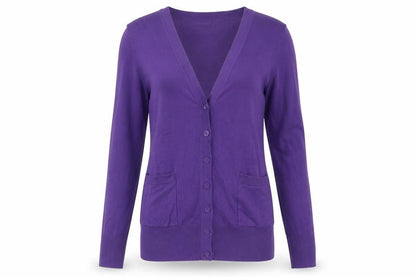 Front view of Topshop Women's Purple Cardigan, size 8